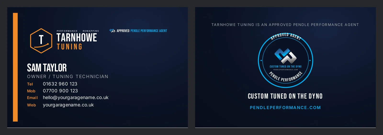 Business cards (demonstration design)