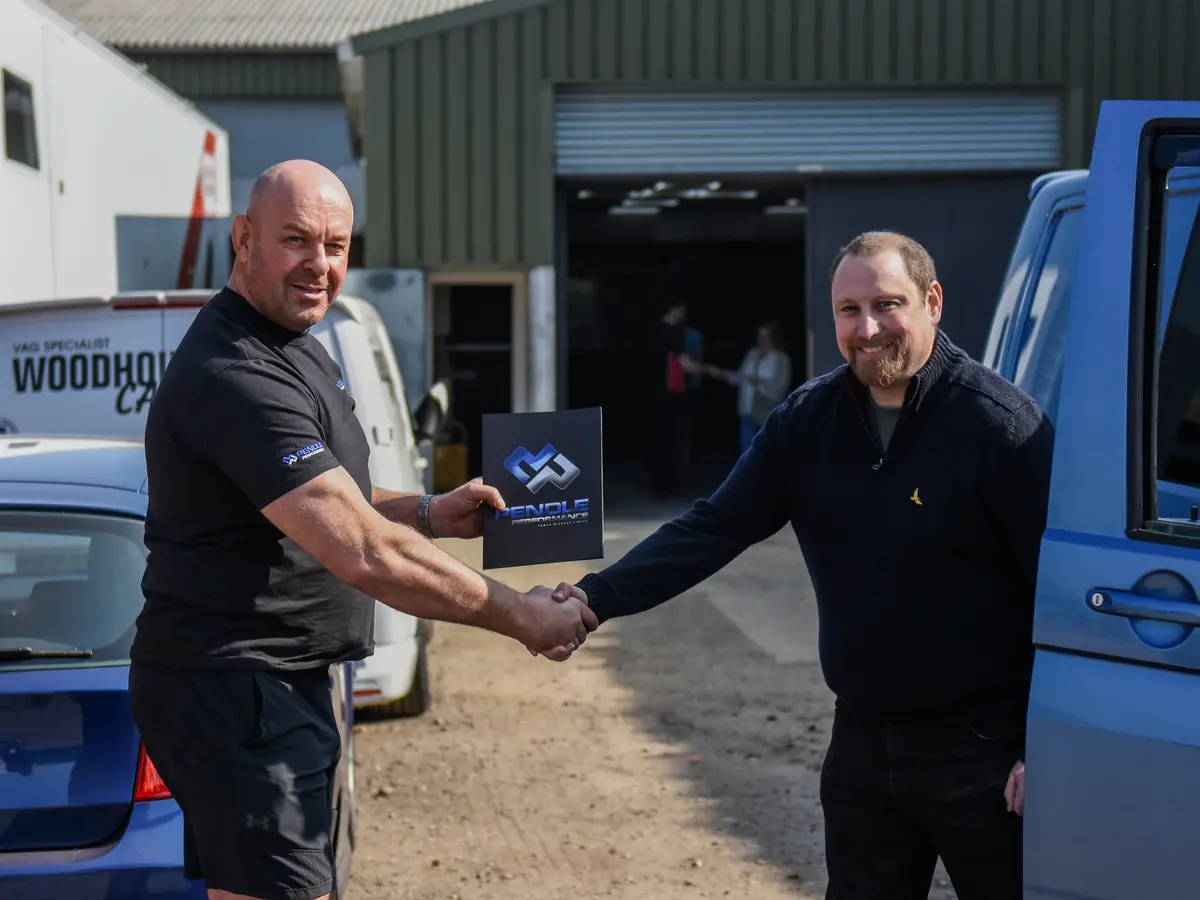 Martin welcoming an agent at an open day